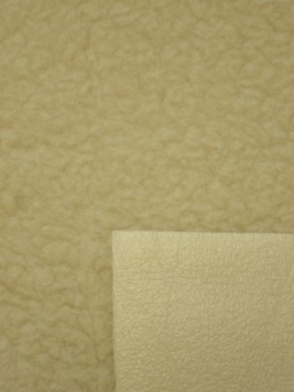 Faux Lambswool Sherpa Fleece Waterproof Back Fabric- Cream Q1043 CRM