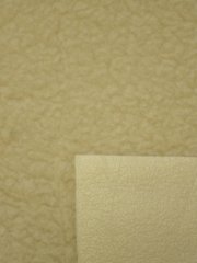 Faux Lambswool Sherpa Fleece Waterproof Back Fabric- Cream Q1043 CRM