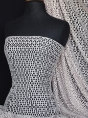 Fish Net 4 Way Stretch Circle Knit Material- Nude Pink Q899 ND