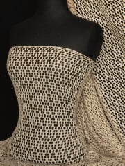 Fish Net 4 Way Stretch Circle Knit Material- Taupe Q899 TP