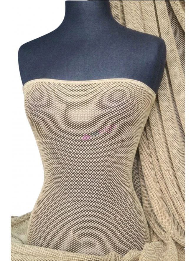 Fishnet 2mm 4 Way Stretch Material- Stone Q317 STN
