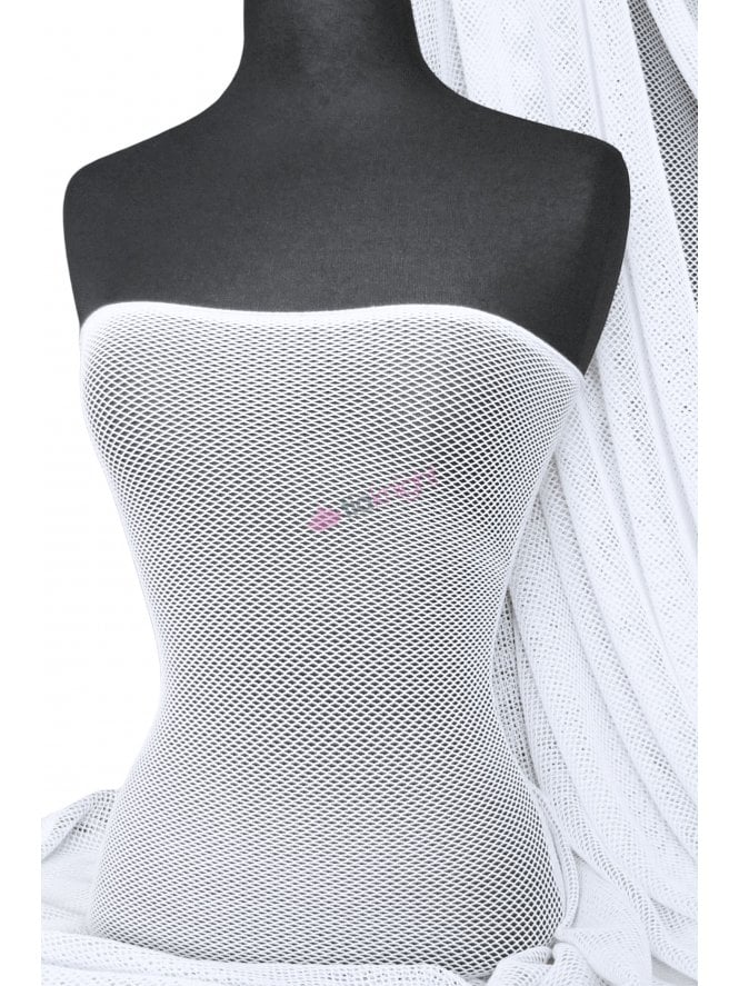 Fishnet 2mm 4 Way Stretch Material- White Q317 WHT