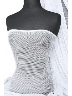 Fishnet 2mm 4 Way Stretch Material- White Q317 WHT