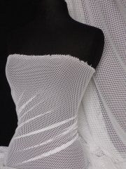 Fishnet 3mm 4 Way Stretch Material- White Q316 WHT