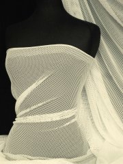 Fishnet 4 Way Stretch Fabric Material- Cream Q1335 CRM