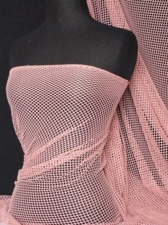 Fishnet (6mm) Stretchy Material- Light Dusky Pink Q319 LTDPN