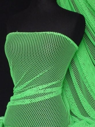 Fishnet (6mm) Stretchy Material- Lime Green Q319 LMGR