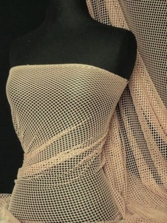 Fishnet (6mm) Stretchy Material- Stone Q319 STN
