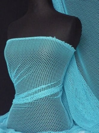 Fishnet (6mm) Stretchy Material- Turquoise Q319 TQS