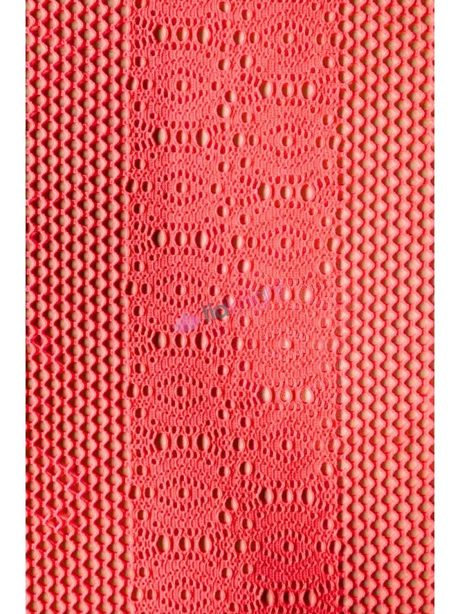 Fishnet Waves Stretch Fabric Material- Neon Pink SQ854 NPN