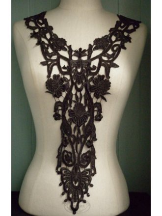 Flower Lace Neck Piece- Dark Mauve EM206 DKMV