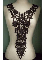 Flower Lace Neck Piece- Dark Mauve EM206 DKMV