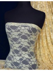 Flower Stretch Lace Fabric- Stone Q137 STN