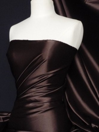 Fluid Super Soft Satin Fabric- Brown Q855 BR