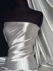 Fluid Super Soft Satin Fabric- Silver Grey Q855 SLVGR