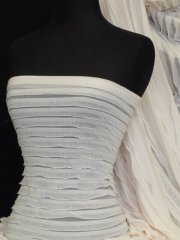 Frilly Ruffle 4 Way Stretch Fabric- Peach Q848 PCH
