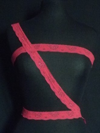 Fuchsia Pink Floral Lace Trim