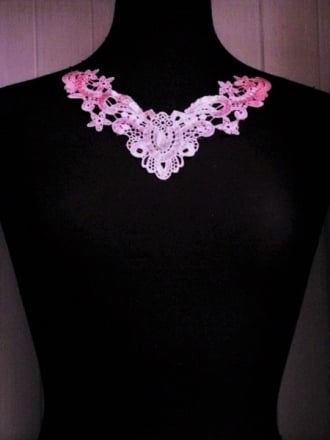 Gem Neck Appliqué- Pink EM29 PN