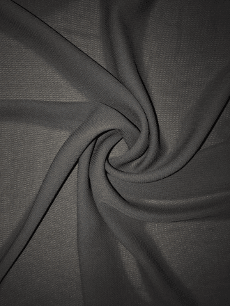 Georgette Chiffon Soft Sheer Fabric- Black SQ420 BK