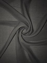 Georgette Chiffon Soft Sheer Fabric- Black SQ420 BK