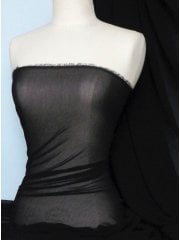 Georgette Chiffon Soft Touch Sheer Fabric- Black GEOR209 BK