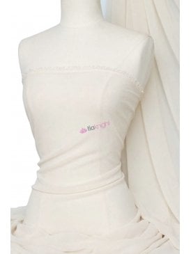 Georgette Crepe Soft Touch Sheer Fabric- Ivory GEOR207 IV