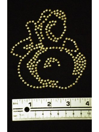 Gold Flower Iron-On Rhinestuds