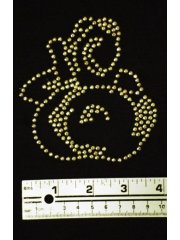 Gold Flower Iron-On Rhinestuds