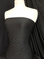 Gold Shimmer 4 Way Stretch Fabric - Black SQ51 BKGLD