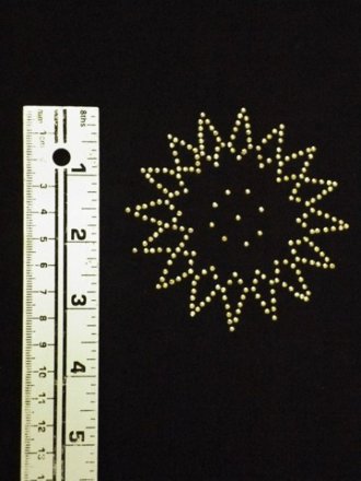Gold Starburst Iron-On Rhinestud