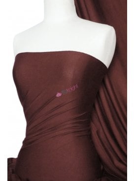 Heavy Viscose Rayon 4 Way Stretch Jersey Fabric- Burgundy Q896 BGD