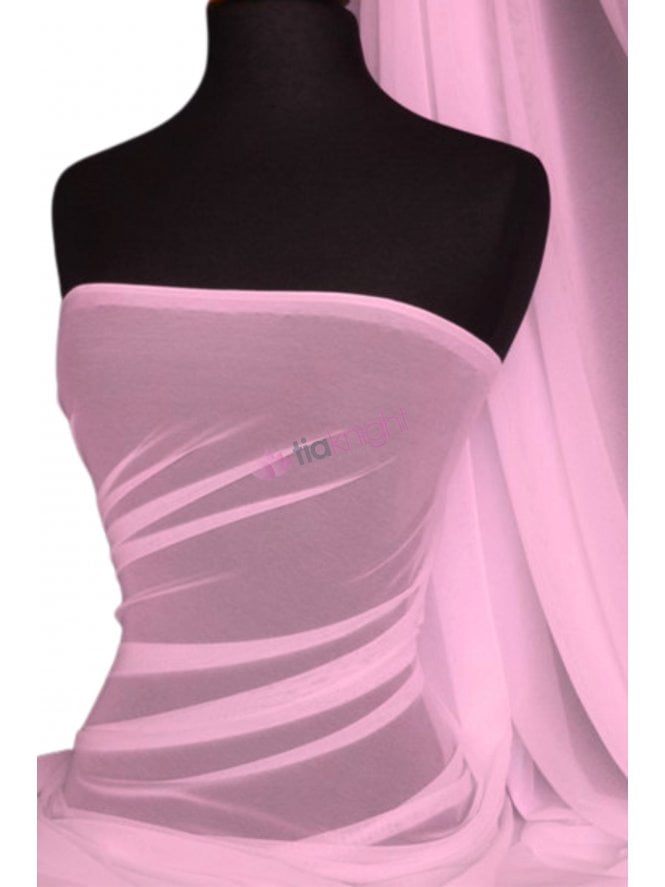 Helenka Mesh Stretch Sheer Dress Material- Candy Pink Q443 CPN