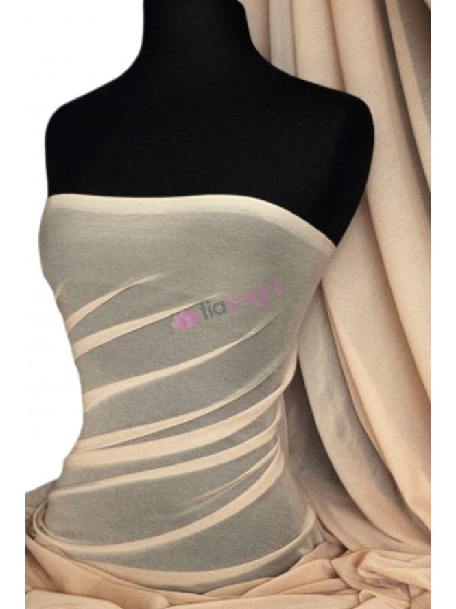 Helenka Mesh Stretch Sheer Dress Material- Light Stone Q443 LSTN