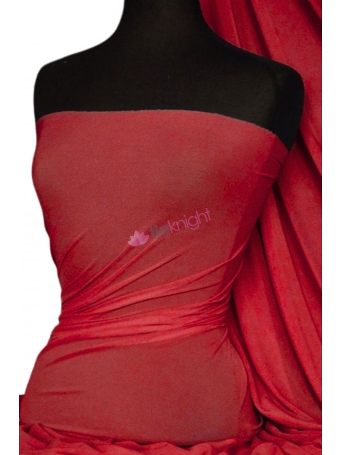 Helenka Mesh Stretch Sheer Dress Material- Red Q443 RD
