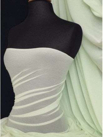 Helenka Mesh Stretch Sheer Dress Material- Soft Mint Q443 SMNT