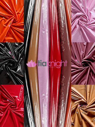 High Shine Liquid PVC Vegan Leather Stretch Fabric SQ707
