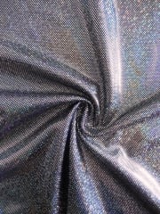 Hologram Sheen Foil Spandex Stretch Fabric- Silver HMLYC203 BKSLV