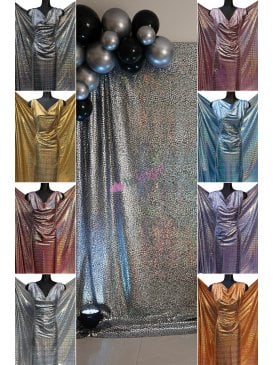 Hologram Snakeskin Foil Polyester Fabric- SQ1006