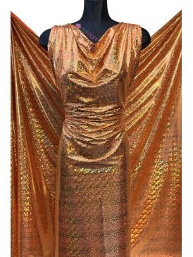 Hologram Snakeskin Foil Polyester Fabric- SQ1006