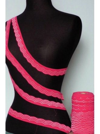 Hot Pink Scalloped Lace Trimming