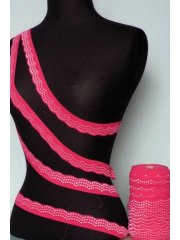 Hot Pink Scalloped Lace Trimming