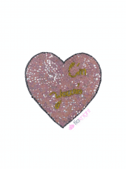 Iron On Heart Applique- "I'm Yours" Lilac EM27 LLC