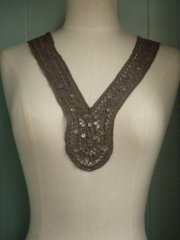 Khaki Green Sequin Neck Piece