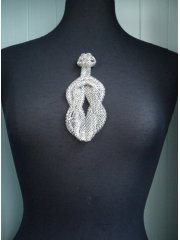 Knotted Design Chain Embellishment- Silver EM186 SLV