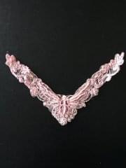 Lace Beaded Neck Piece- Milkshake Pink EM136 PN