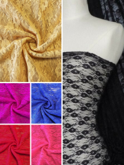 Lace Daisy Design 4 Way Stretch Fabric- SQ87