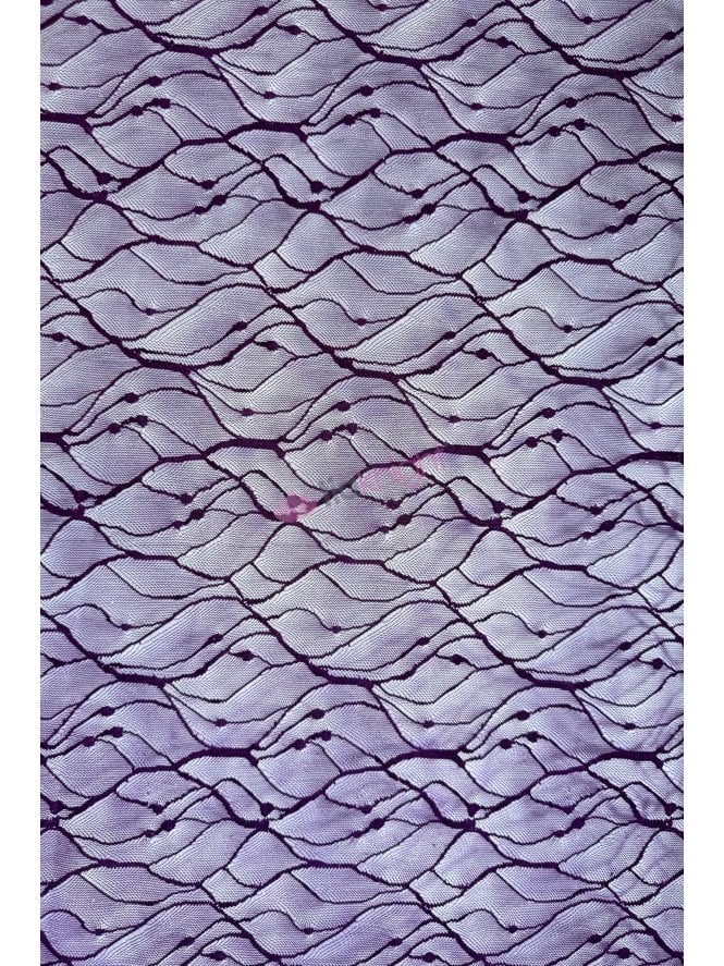 Lace Design 4 Way Stretch Fabric- Aubergine Glitter SQ939 AUB