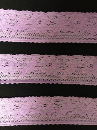 Lace Floral Stretch Trim- Lavender SY182 LVND