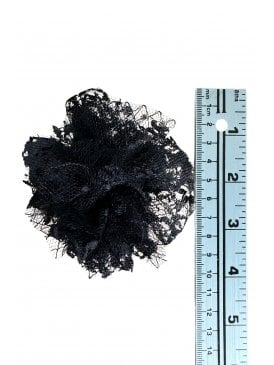 Lace Flower Brooch- Black EM365 BK