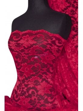 Lace Scalloped Floral Stretch Elastane Fabric- Q615